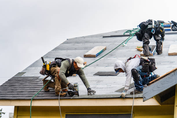 Professional Gutter Installation technician working in Cheney, KS